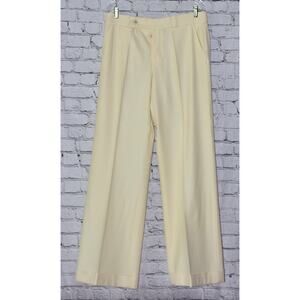 Ralph Lauren Blue Label Ivory Wool Palazzo Wide-Leg Pants Size 10 USA
